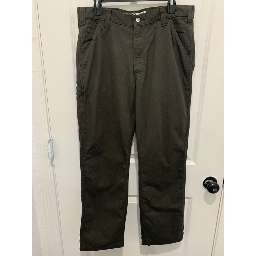 Carhartt Rugged Flex Relaxed Fit Knit Lined Canvas Utility Work Pants 34x30
